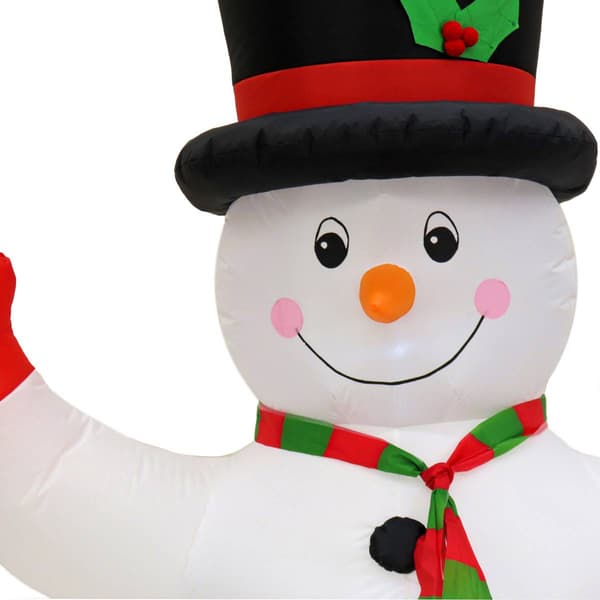 National Tree 8ft. Inflatable Blow-Up Snowman w/ White LED Lights