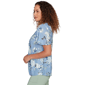 Womens Emaline Seabreeze Essence Keyhole Neck Floral Blouse - image 4