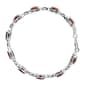 Haus of Brilliance Red Garnet & Diamond Accent Tennis Bracelet - image 3