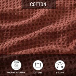 Eddie Bauer Solid Waffle 100% Cotton Blanket