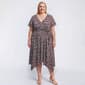 Plus Size Perceptions Short Sleeve Wrap Floral Dress - image 1