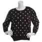 Womens Adrianna Papell Long Sleeve Dot Sweater - image 1