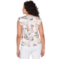 Petite Emaline Key Items Cap Sleeve Postcard Blouse - image 2