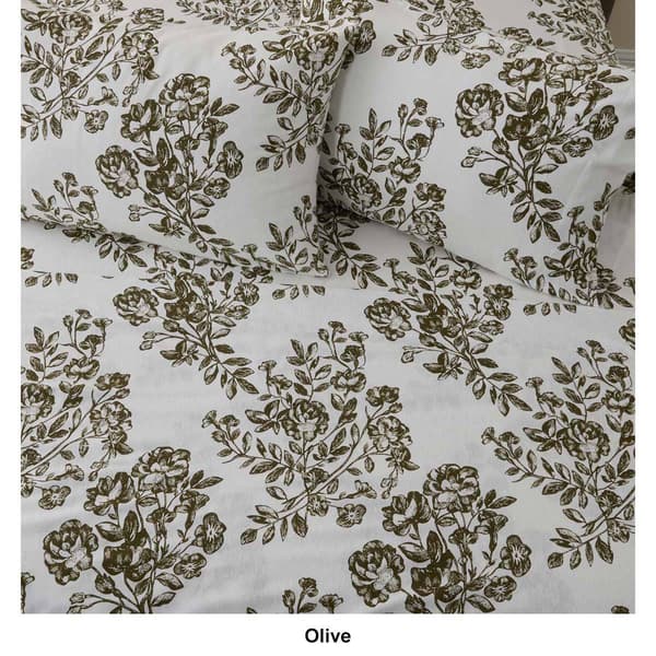 Freshfolds Turkish Cotton Floral Flannel 4pc. Sheet Set