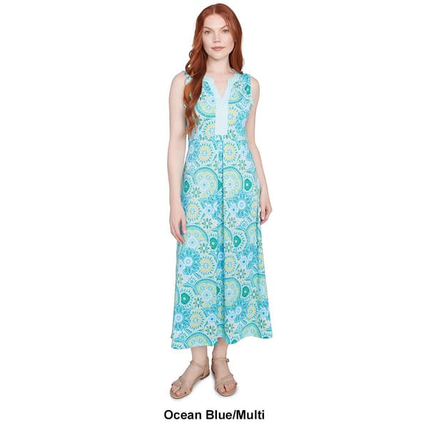 Womens Ruby Rd. Must Haves II Geometric Floral Maxi Dress