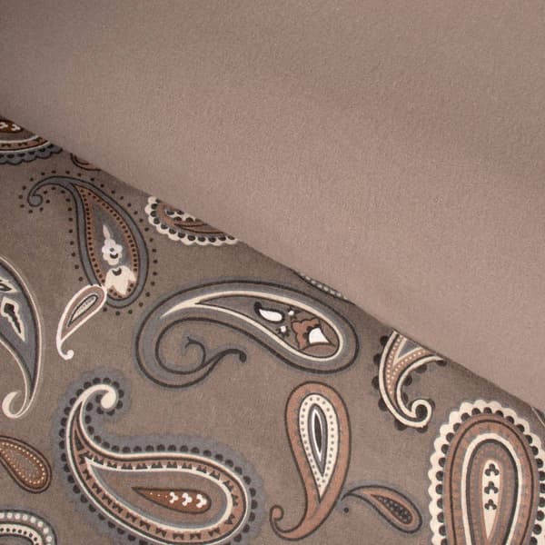 Superior Cotton Flannel Paisley Duvet Cover Set