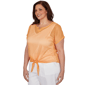 Plus Size Hearts of Palm Fun in the Sun Textured Knit Blouse - image 2