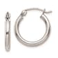 Gold Classics(tm) 10kt. White Gold Polished 11mm Tube Hoop Earrings - image 1