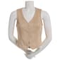 Juniors No Comment Knit Suede Button Front Vest - image 1