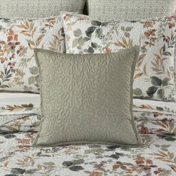 Royal Court Evergreen Square Quilted Decorative Pillow - 16x16