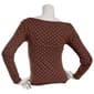 Juniors No Comment Long Sleeve Boat Neck Polka Dot Top - image 3