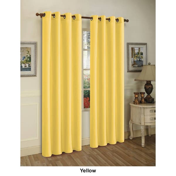J&V Textiles Faux Silk Grommet Curtain Panels