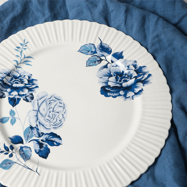 Stone Lain Fiore 4pc. New Bone China Dinner Plate Set