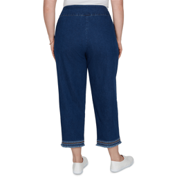 Plus Size Alfred Dunner Tuscany Pull On Aztec Embroidered Jeans