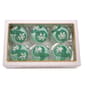 Kurt Adler Glass Teal Snowflake 6pc. Ball Ornament Set - image 6