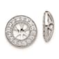 Pure Fire 14kt. White Gold Lab Grown Diamond 6mm Earring Jackets - image 1