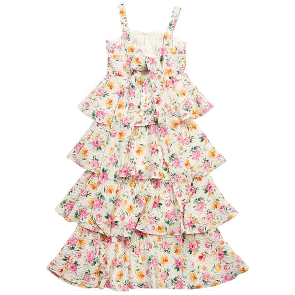 Girls &#40;7-16&#41; Rare Editions Sleeveless Floral Ruffle Maxi Dress