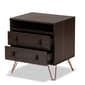 Baxton Studio Glover Dark Brown Finished Wood 2-Drawer Nightstand - image 2