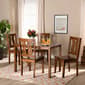 Baxton Studio Zamira Walnut Brown Finish Wood 5pc. Dining Set - image 7