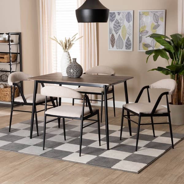 Baxton Studio Orrin Modern Industrial 5pc. Dining Set