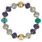 Ashley Cooper(tm) Single Row Multi-Colored Beaded Stretch Bracelet - image 1