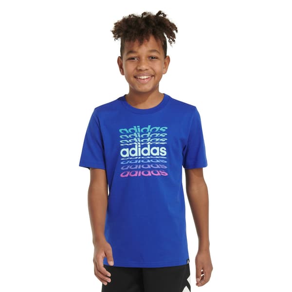 Boys (8-20) adidas(R) Short Sleeve Linear Flipbook Tee - image 