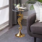 9th & Pike® Gold Aluminum Coastal Accent Table - image 6