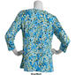 Womens Emaline Key Items Printed 3/4 Sleeve Top w/Cut-Out Detail - image 2