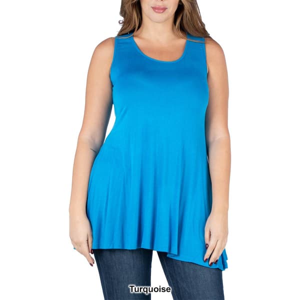 Plus Size 24/7 Comfort Apparel Tunic Tank Top