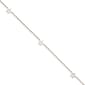 Gold Classics&#40;tm&#41; 14kt. White Gold Adjustable Star 9in Anklet - image 1