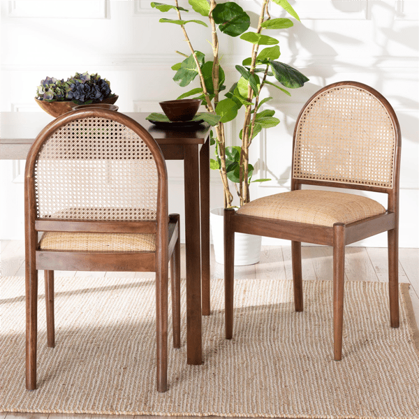 bali & pari Maryland Modern Bohemian 2pc. Dining Chair Set