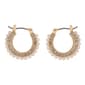 Roman 15.6mm Gold-Tone Hoop Pearl Earrings - image 2