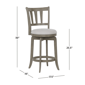 HH2 Home Presque Isle Grey Wood Counter Height Swivel Stool - image 6