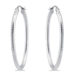 Designs by FMC 3mmx30mm Polish Oval Click-Top Hoop Earrings