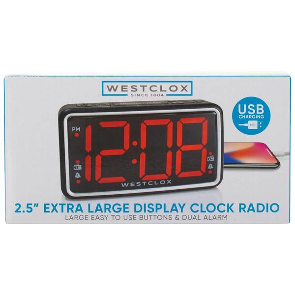 Westclox XL 2.5in. Digital Clock Radio - image 