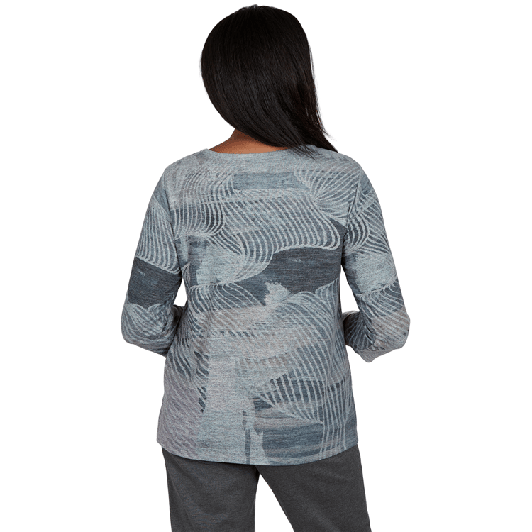 Womens Alfred Dunner Regent Street Ribbon Floral Blouse