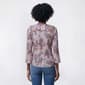 Womens Floral & Ivy 3/4 Ruffle Neck Floral Pleater Blouse - image 2