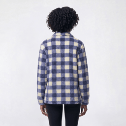 Petite Hasting & Smith Long Sleeve Buffalo Check Cozy Jacket
