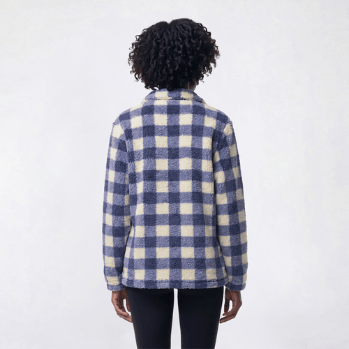 Petite Hasting & Smith Long Sleeve Buffalo Check Cozy Jacket