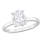 Sterling Silver 2ctw. White Moissanite Engagement Ring - image 1