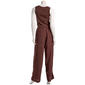 Juniors Hunter & Brown Knit Scoop Tank With Linen Blend Pants Set - image 2
