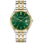 Mens Caravelle Two-Tone Stainless Steel Green Dial Watch - 45B162 - image 1
