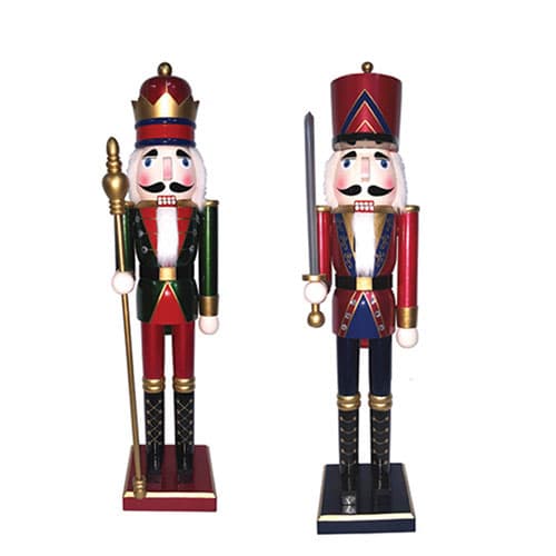 Santa's Workshop 24in. 2pc. King & Guard Nutcrackers Set - image 