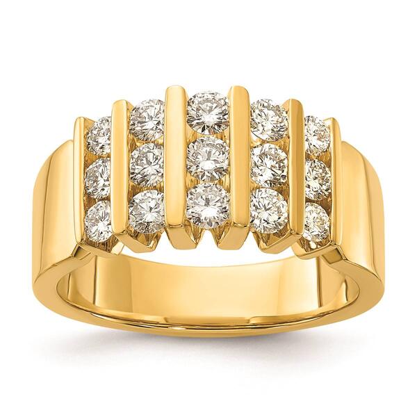 Pure Fire 14kt. Yellow Gold 1ct. Lab Grown Diamond Band - image 
