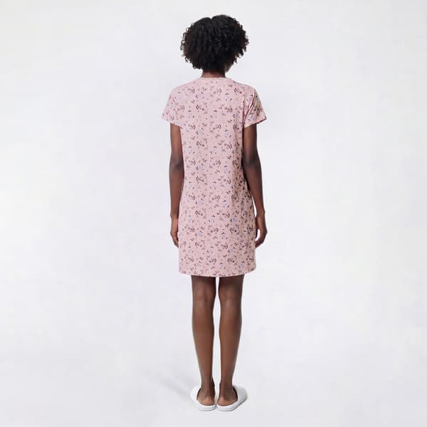 Womens Elizabeth & Nicole Garden Toile Lace Henley Nightgown
