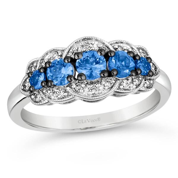 Le Vian&#40;R&#41; 14kt. Vanilla Gold&#40;R&#41; Blueberry Sapphire&#40;tm&#41; & Diamond Ring - image 