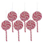 Northlight Seasonal 6ct. Red & White Frosted Lollipop Ornaments - image 1