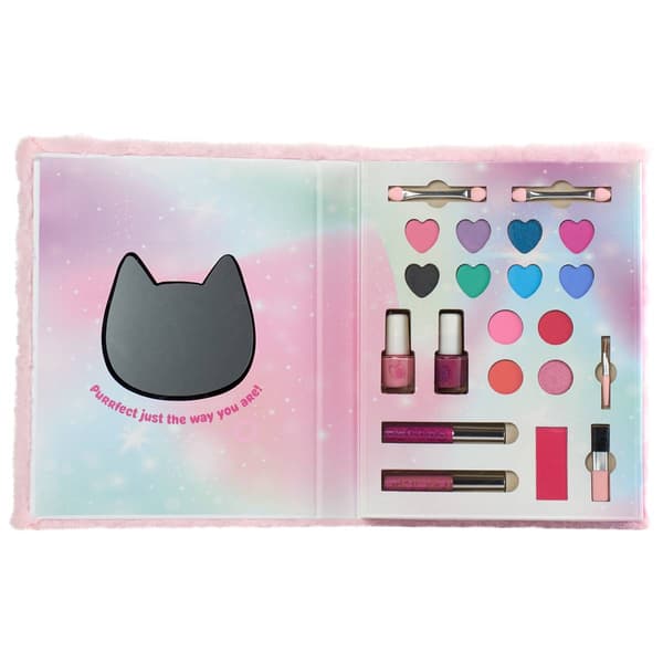 Girls Votum Cute Cat Fuzzy Makeup Set