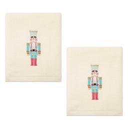 Avanti Nutcracker 2pk. Hand Towel Set