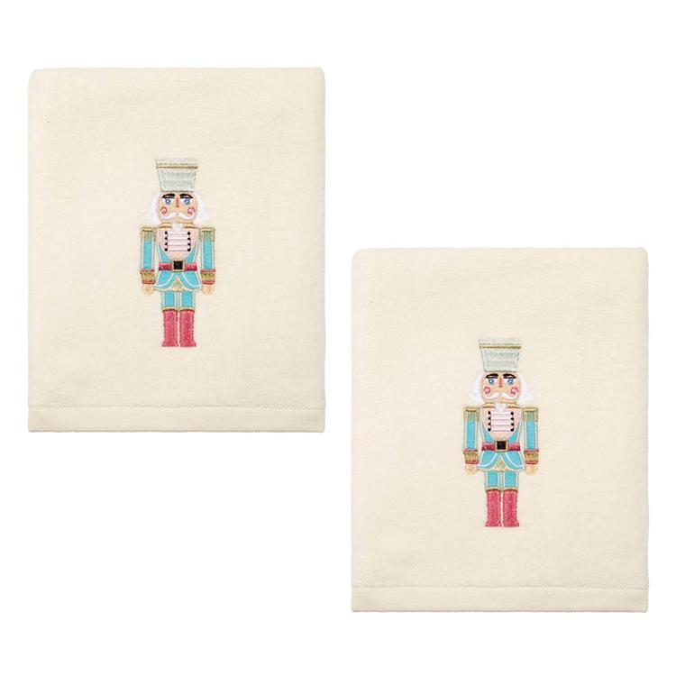 Avanti Nutcracker 2pk. Hand Towel Set